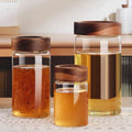 Borosilicate Glass Honey Storage Jar With Screw Lid 300ml/500ml/900ml/1300ml/1800ml/2300ml Food Container Boxed With Custom Logo