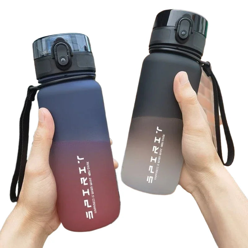 650ML Children's Sports Water Bottle Leak Proof Colorful Plastic Cup Filter Portable Rope Outdoor Travel Gym Fitness Jugs Back