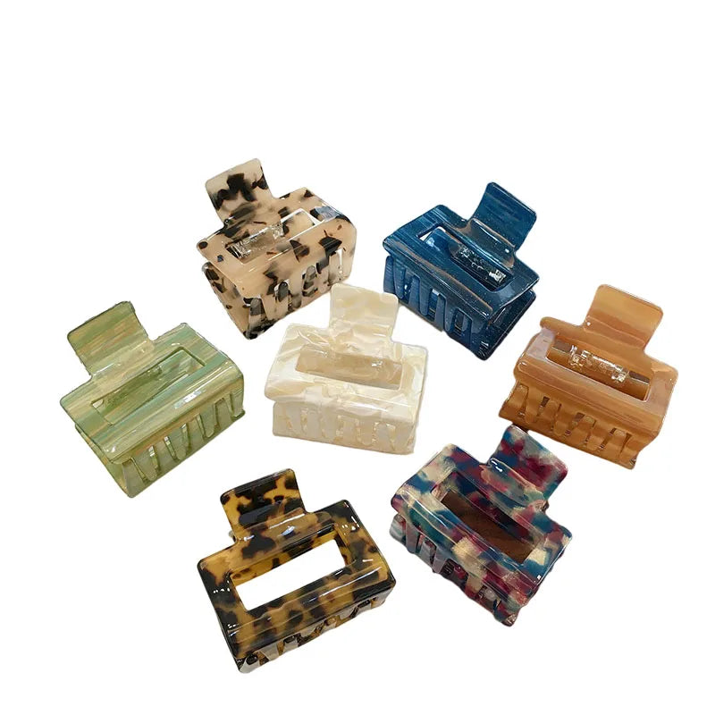 2022 Wholesale Makeup Hair Accessories Korean Design Customized Cellulose Acetate Hair Claw Clips for Womens Thick Hair