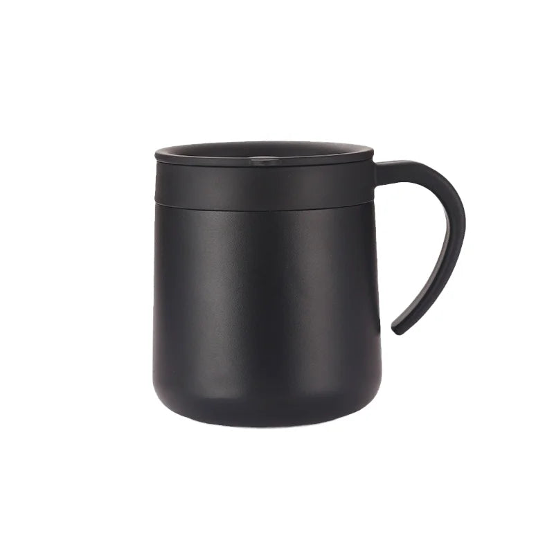 2024 New Model With Soft Handle Hot and Cold Dual Insulation Portable With Cover 316 Stainless Steel Vacuum Insulation Mug