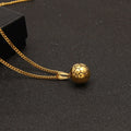 Gold Plated Stainless Steel Sporty Football/Soccer Necklace Pendant Link Chain Men/Women Hip Hop Trendy Sport Ball Jewelry