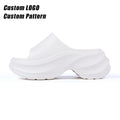 BreezeStep Custom Open Toe Thick Sole Platform Slides Women's Beach for EVA Outsole Anti-Slip Breathable Slip-On