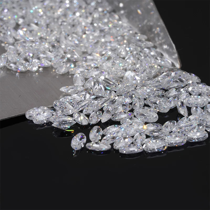 DEF Color VVS Clarity Melee Size Crushed Ice Brilliant Cut Oval Shape Moissanite Jewelry Stones Loose Moissanite Diamond