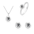 Fashion Women 925 Silver Luxury Heart Jewelry Set