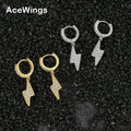 E015 Bling Bling CZ Earrings Brass Setting Zircon Drop Earrings Hip Hop Iced Out