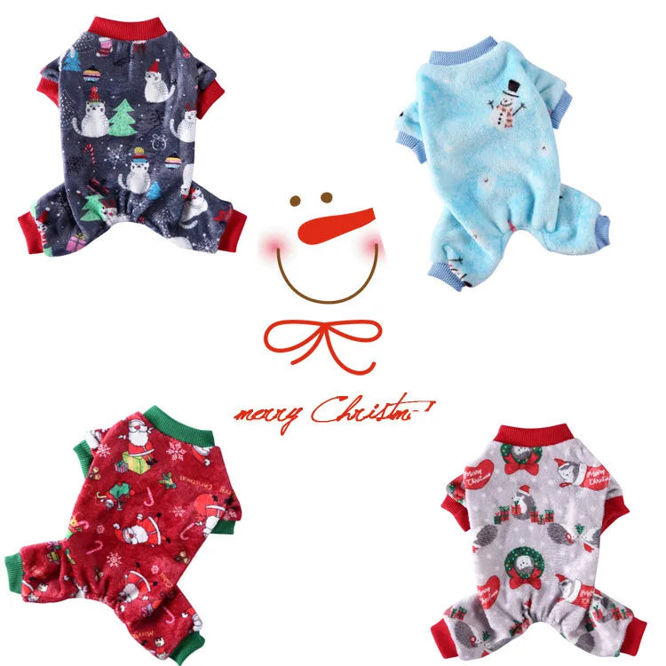 New Cute and Cool Four-legged Christmas Funny Dog Clothes Pet