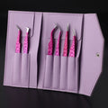 Stainless Steel Gradient Color False Eyelash Tweezers Precision High Beauty Eyelash Tweezers