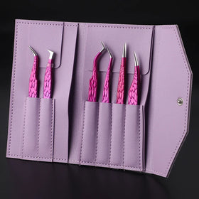 Stainless Steel Gradient Color False Eyelash Tweezers Precision High Beauty Eyelash Tweezers