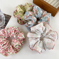 Korean Style Oversized Floral Hair Rope Colorful Big Scrunchie Headwear Ponytail Headband Hair Ties