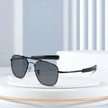 American Optical Lens Sunglasses for Men Retro Trendy Pilot Metal Glasses with Green or Coffee Frame Color
