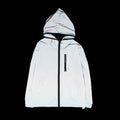 Fashion Thin High Visibility Hi Vis Visible Gray Reflective Wind Proof Outdoor Safety Sport Wear Night Club Hip Hop Coat Jacket