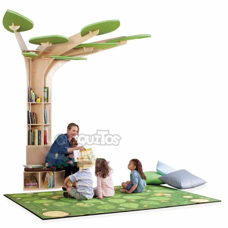 Chiquitos Kindergarten Nursery Montessori Wooden Tree Bookshelf Relaxing Reading Nook Children Daycare Early Learning Center
