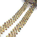 Rhinestone Trim Mesh Strass Chain Crystal Rhinestone Bridal Applique Trims for Wedding Dress Decoration