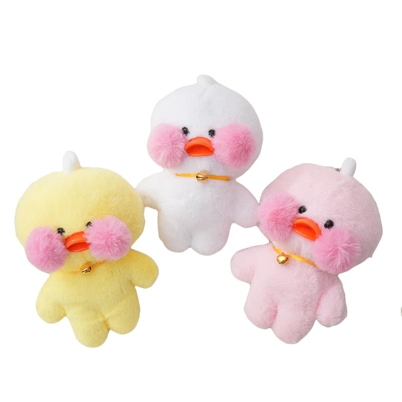 Duck Keychain Stuffed Animal Plush Toys Yellow White Duck Doll Key Chains Cute Gifts for Handbag Purse Backpack Car Keys Pendant
