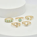 Vintage Rings Girls Ring Moon Star Gold Plated Acrylic Diamond Wedding Ring Set Korean Jewelry Luxury Designer Jewelry for Women