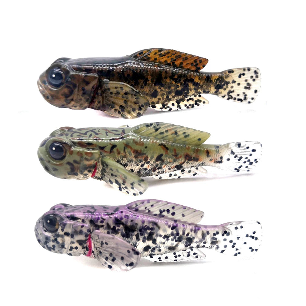 Newbility Realistic Design HD Goby Soft Bait 75mm Hand Painting Live Swimbait Fishing Lure