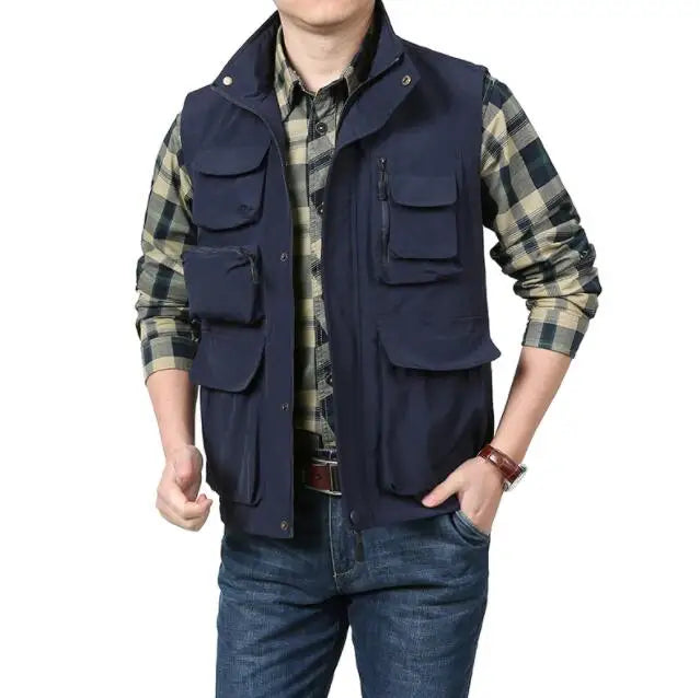 Workwear Multipocket Work Wear Worker Tool Custom Veste Multi Pocket Work Mens Utility Vest Outdoor
