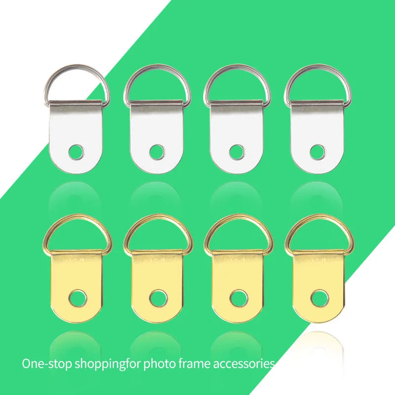CJ055 TS-K025 Picture Frame Hardware Metal One Hole Hanging Hooks D Ring Photo Frame Hanger Photo Frame Accessories