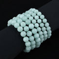 JSES A+ Natural Green Angelite Stone Bracelet 8mm 10mm Loose Beads for Jewelry Making DIY Wholesale Gemstone Crystal Jade Beads