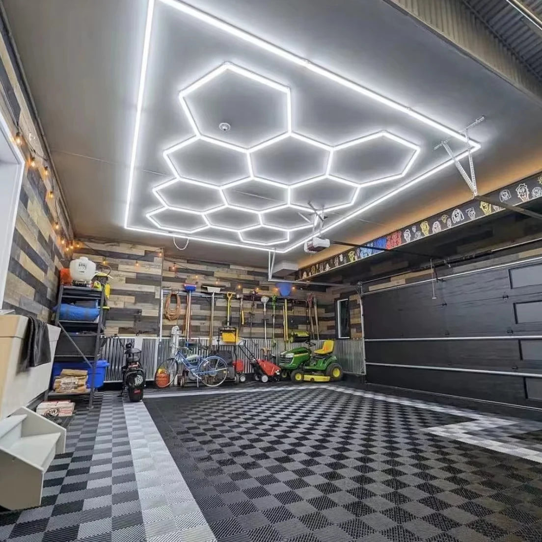 Hexagonal Led Light Honeycomb for Garage Workshop Honeycomb Led Light Workshop Light