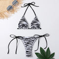 New Custom Various Style Printing Sexy Lace up High Waist Bikini Classic Triangle Beachwear Bikini