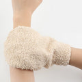 Eco-friendly Reusable Bath Gloves Exfoliating Natural Hemp Cotton Custom Logo Bathing Gloves Personal Care Bathing Scrub