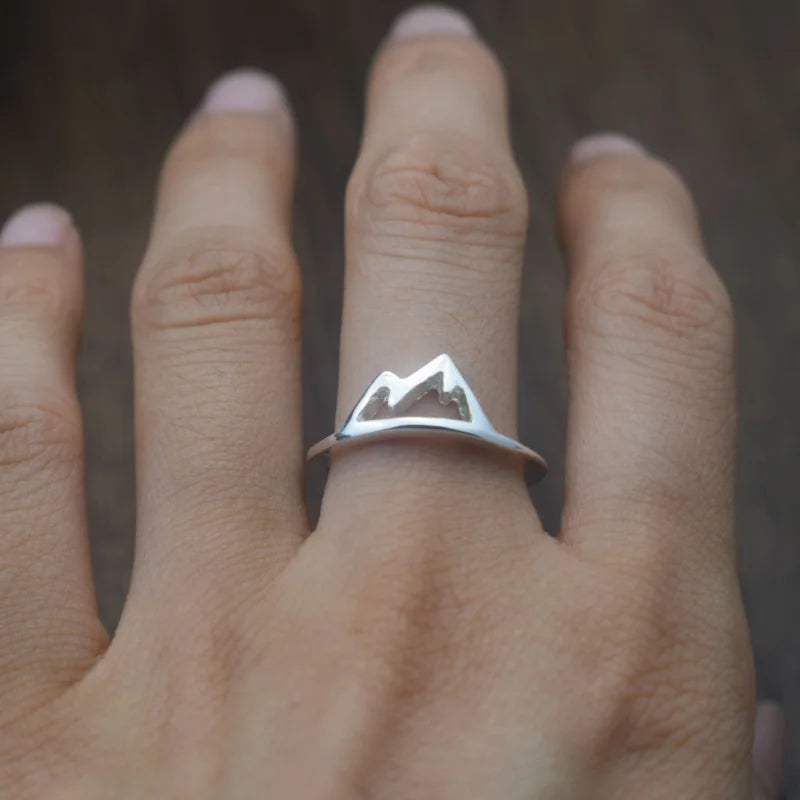Wedding Band Party Rings Female Fashion Jewelry Nature Mountain Opening Ring