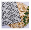 Factory Direct Supply Geometry Grey Soft Breathable Cotton Polyester Thick Needle Jacquard Tweed Fabric