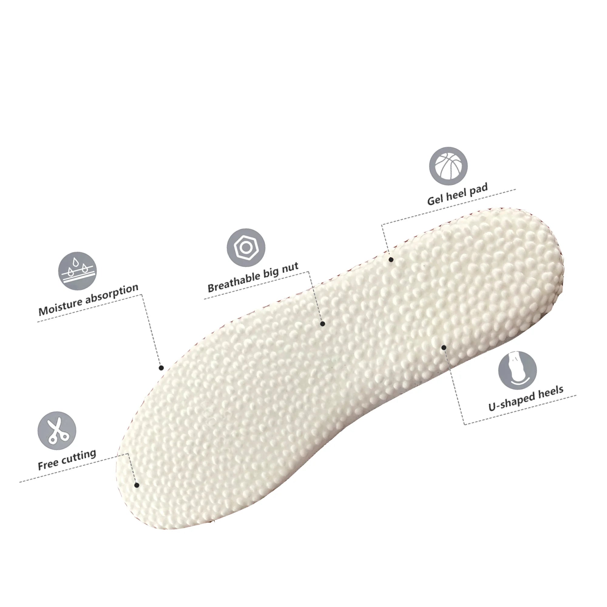 Arch Support Insole Height Increase VKTRY TPE GEL Insoles Magnetic Insoles