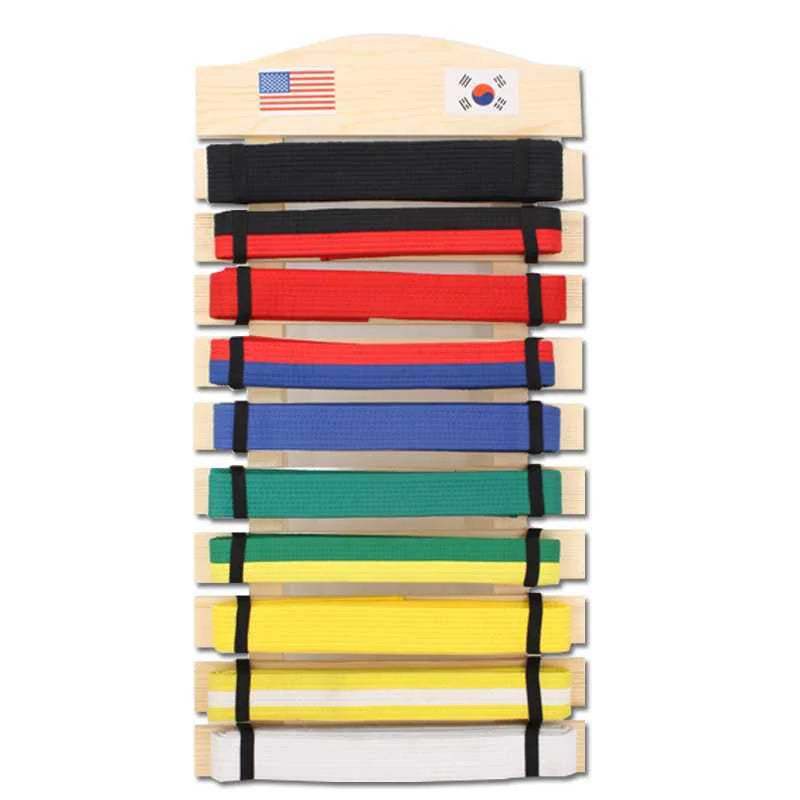 Wholesale Martial Arts Taekwondo Belt Holder Rack WKF Karate Belt Display Rack