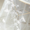 Fashion 3D Butterfly Floral Butterflies Mesh White Lace Fabric French Tulle Lace 100% Polyester African Lace Fabric for Wedding