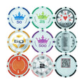 Wholesale Custom 8 Stripe Poker Chips 11.5gram Abs Casino Plastic Chip 40mm Custom Rfid Sticker Manufacture for Gambling  Game