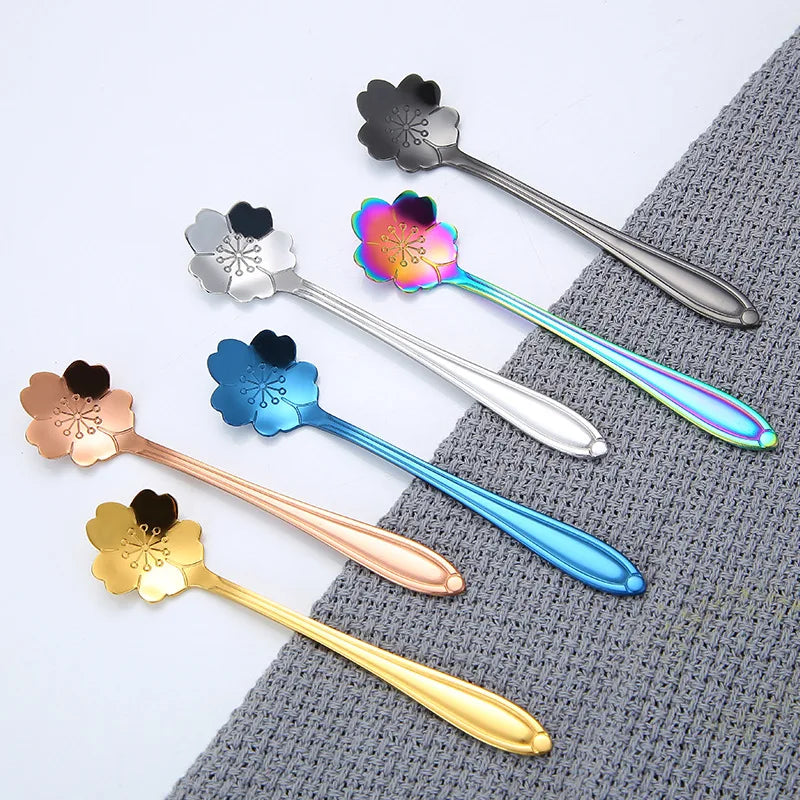 Dropshipping Agent Coffee Spoon Luxury Spoon Set Stainless Steel Spoon Desert Tea and Coffee