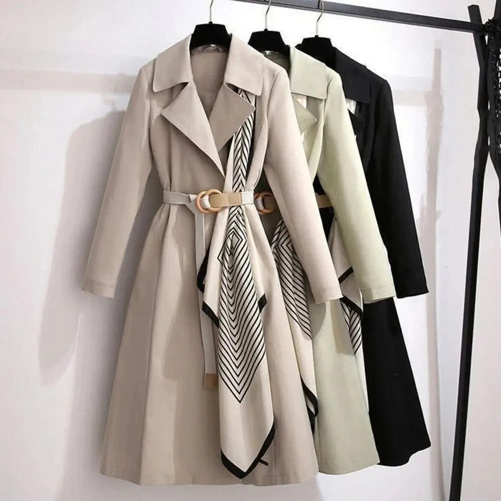 New Style Plus Size British Trend Double-breasted Ladies Polyester Spring Autumn Women Wind Coat