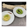 Bone China Ceramic Pure White Round Dinning Soup Pasta Plate Gold Rim Nordic Porcelain Dinnerware Dishes Serving Dinner Plates