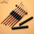 Double Head Nail Gel UV Brush Set Multi-Function Nylon Hair Nail Beauty Brush Liner Smudge Carving Universal Brush