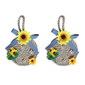 Cross-border Bee Festival Simulation Linen Rope Door Hanging Wreath Craft Home Decoration 26x16cm Semi-manual