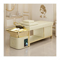 Luxurious Gold Shampoo Bed with a Hot Water Heater and Steam Therapy Head Spa Bed