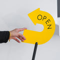 Creative design adjustable height detachable floor standing advertising display board
