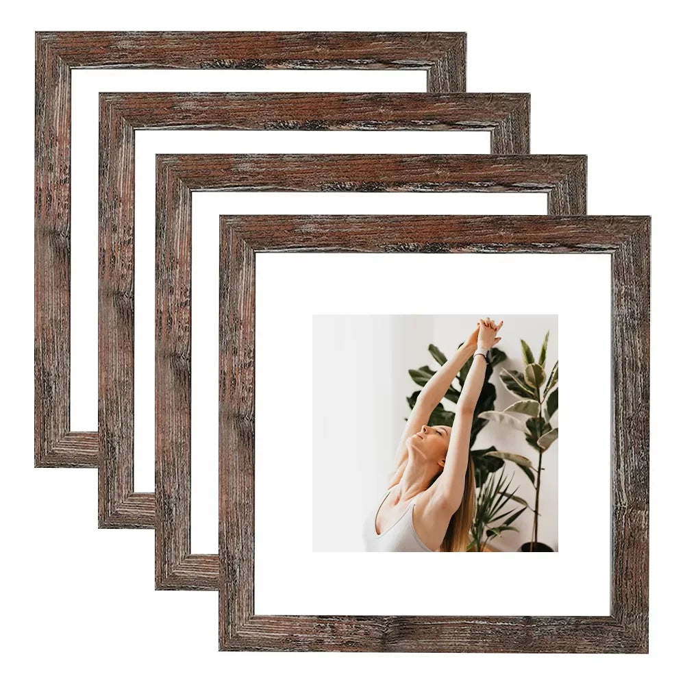 Customizable Square Picture Frame Home Rustic Wooden Photo Frame Elegant Gallery Wall Frame