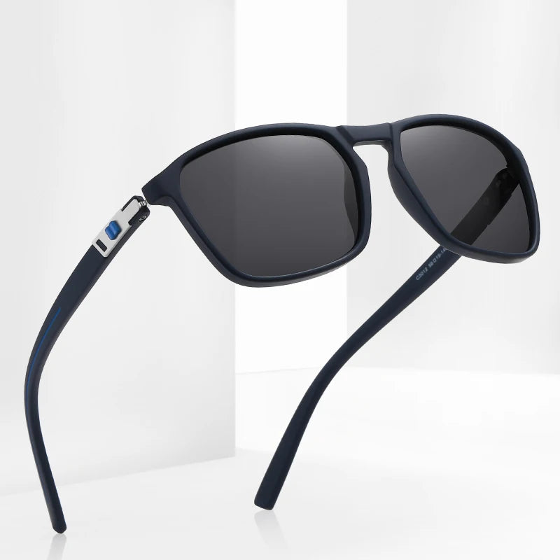 C6012 Fashion Rectangle  Tr90 Uv400 Protection Sport Polarized Sunglasses Sun Glasses for Men Women