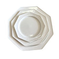 Solhui Wholesale Restaurant Ceramic White Octagon Dinner Plates