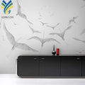 YKEX 067 Modern 3D Landscape Mural Wallpaper Silver Waterproof Home Decoration for Living Room