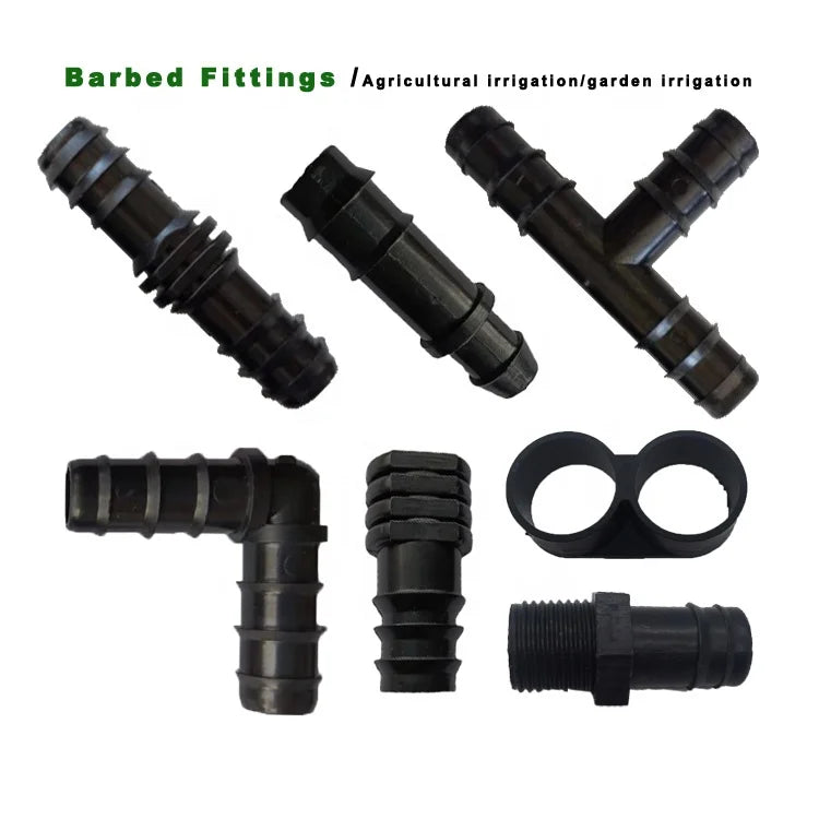 Agriculture Drip Irrigation16mm Plastic Barbed Tee Drip Pipe Pe Pipe Irrigation Fittings Connectors
