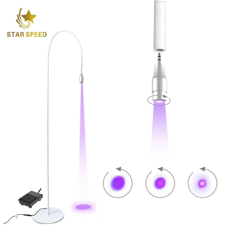 Star Speed FL009  Lash UV Curing Lamp with Foot Switch Led  5W UV False Eyelash Extension Light Grafting Glue  Led Lash Lamp
