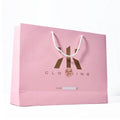 Custom Pink Industrial Surface Kraft Paper Bag Candy Gift Carry Paper Shopping Bag with Handles