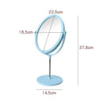 New Plastic Frame Cosmetic Mirror Double Sided Lady Table Desk Standing Dresser Make up Mirror Round Desktop Rotating Mirror