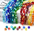 8mm Austrian Colorful AB Bicone Crystal Lampwork Glass Beads Jewelry Making DIY Accessories Women Charm Faceted Spacer