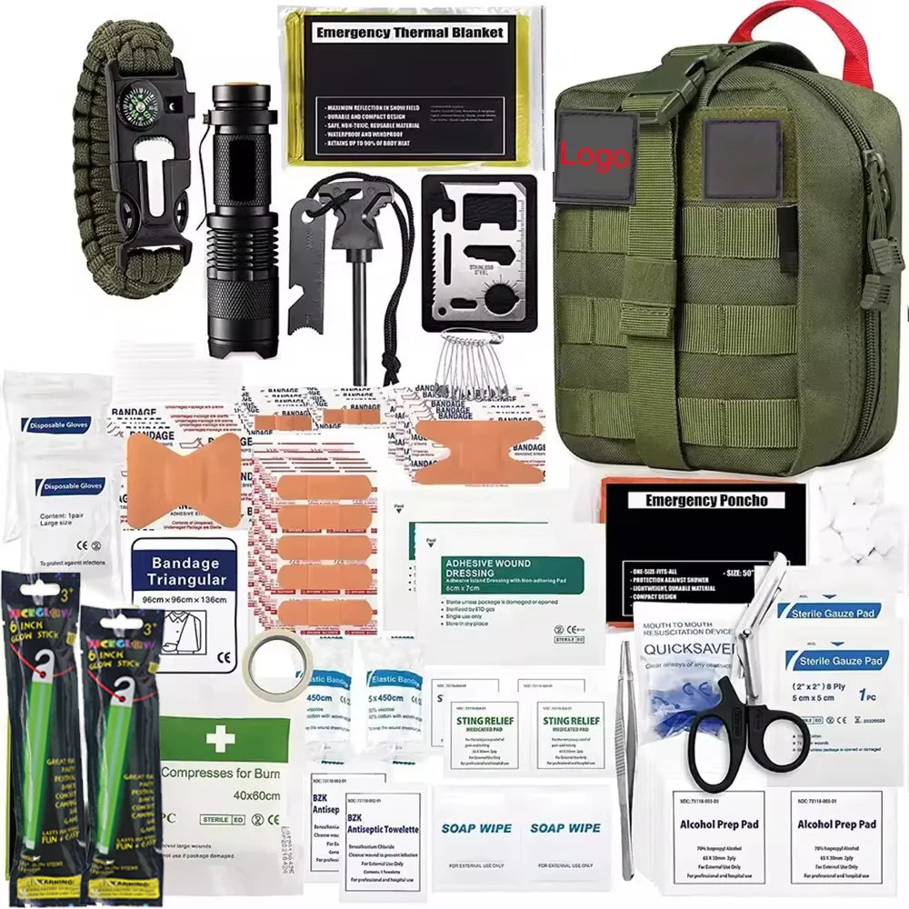 Manufacturer First Aid Emergency Medical Outdoor Survival Kit First Aid Kits Emergency Camping Equipment Survival First Aid Kit