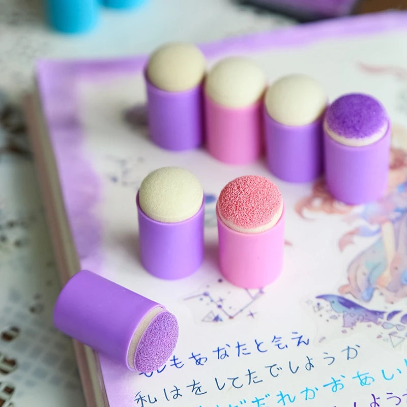 Woxin Mini Finger Foam Painting Brush Set Children's Sponge Dauber for Drawing and Stamping
